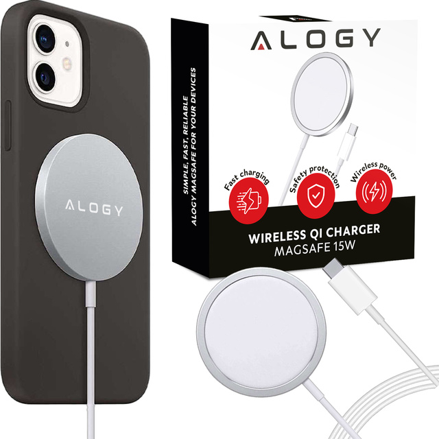 Alogy bezdrátová nabíječka pro MagSafe 20W pro iPhone 12/13/14 / PRO / MAX / MINI bílá