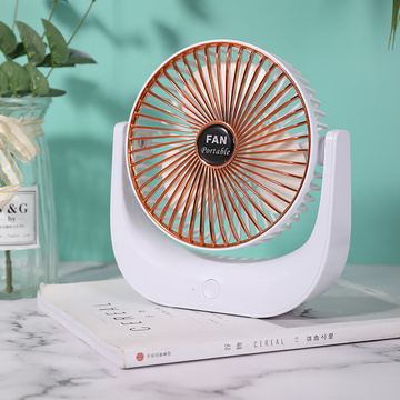 Schreibtischventilator, kabelloser Ventilator, stehend, tragbar, wiederaufladbar, batteriebetrieben, leiser Ventilator, Weiß