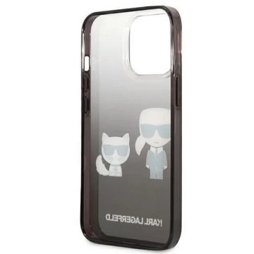 Karl Lagerfeld KLHCP13LTGKCK iPhone 13 Pro / 13 6,1" pevný obal černý/černý Gradient Ikonik Karl