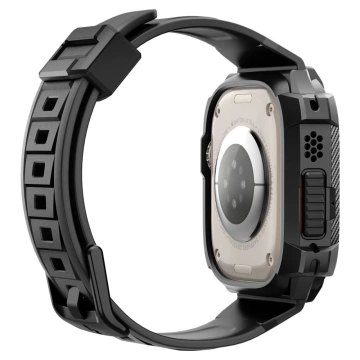 Spigen Rigged Armor "PRO" Strap with Protective Case for Apple Watch Ultra 49mm Black