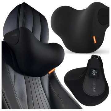 Masážní polštář do opěrky hlavy v autě – ergonomická opora hlavy, krku a šíje, elektrický vibrační masážní přístroj pro řidiče a spolujezdce – Dr.Medic RelaxDrive™