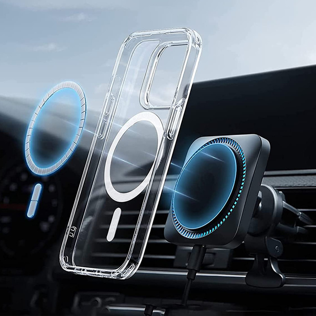 Transparentní Qi nabíječka MagSafe Case Ultra Slim Mag Alogy pro Qi pro Apple iPhone 14 Plus