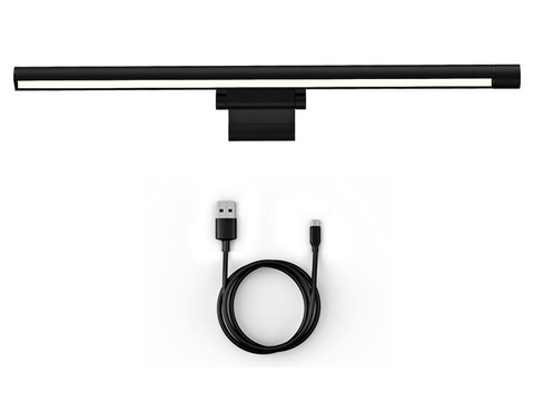 Adjustable LED lamp for the Baseus I-Wok Pro computer monitor with clip Black