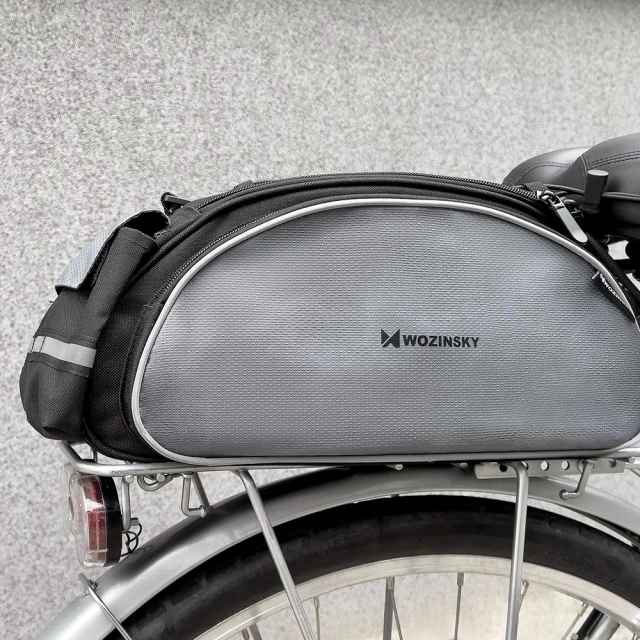 Wozinsky Fahrradträgertasche mit Schultergurt 13l schwarz (WBB1BK)