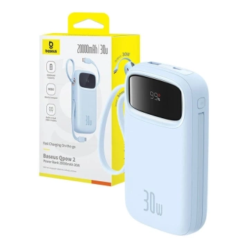 Powerbank Baseus QPow2 20000mAh 30W 2xUSB-C синій