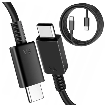 Originálny kábel USB-C 5A 1,8 m Samsung EP-DX510, kábel pre rýchle nabíjanie, nabíjanie a prenos dát, čierny