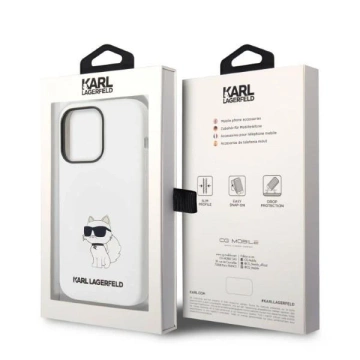 Karl Lagerfeld Case KLHMP14XSNCHBCH for iPhone 14 Pro Max 6.7" hardcase Silicone Choupette MagSafe white/white