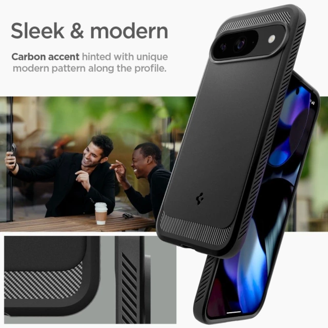 Etui Spigen Rugged Armor pre Google Pixel 9/9 Pro Matte Black