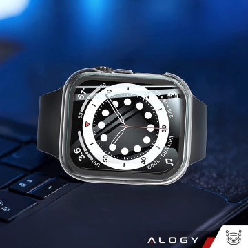 Alogy Protector Case 2-in-1 Protective Case with Glass for Apple Watch 10 46mm Transparent