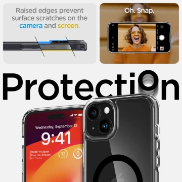 Etui Spigen Ultra Hybrid Mag do MagSafe pro iPhone 15 Plus černá