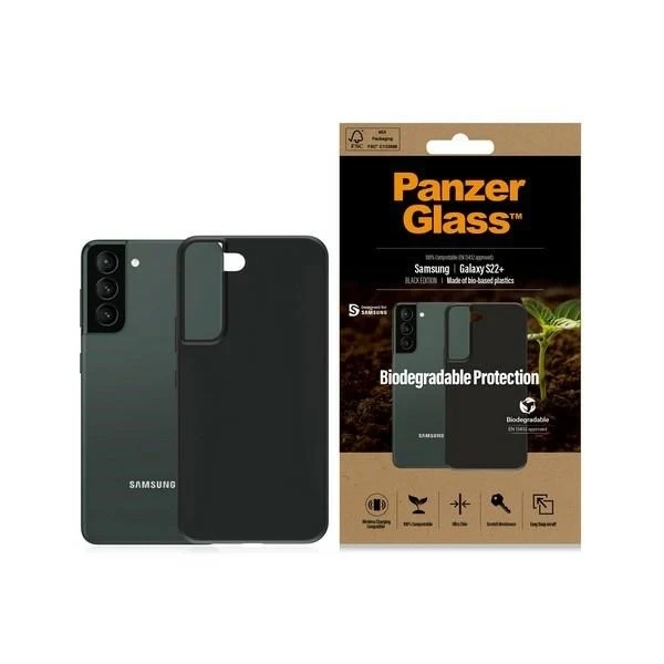 Etui do Samsung Galaxy S22+ Biodegradowalne PanzerGlass Czarny/Black