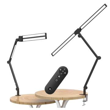 Skládací LED stolní lampa Alogy SmartDesk™ s trojitým osvětlením, nastavitelným jasem, upevněním na stůl, ochranou očí – černá