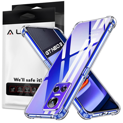 Silikonowe etui pancerne ShockProof Alogy do Realme GT Neo 3 Global Przezroczyste