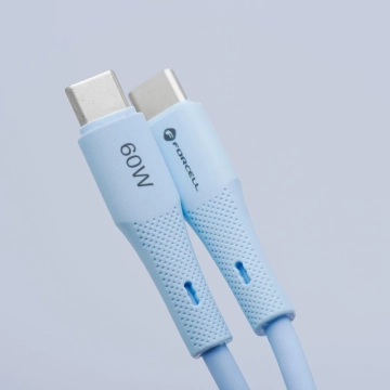 Kabel USB-C – USB-C 100W Forcell F-Energy Silicone 1 m C347 niebieski