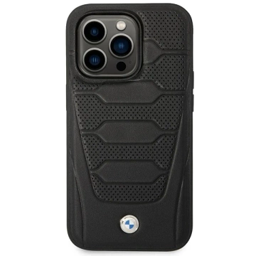 Чохол для телефону BMW BMHMP14L22RPSK для Apple iPhone 14 Pro 6.1" black/black Leather Seats Pattern MagSafe