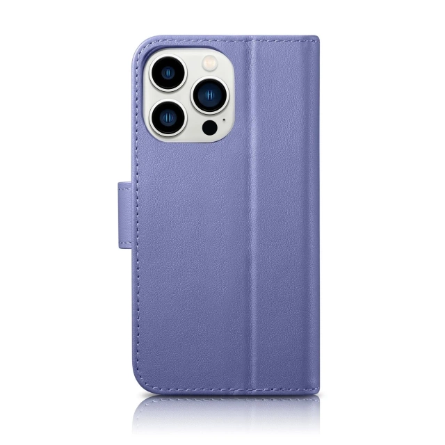 Pouzdro iCarer Wallet Case 2v1 Cover iPhone 14 Pro Max Leather Flip Cover Anti-RFID Light Purple (WMI14220728-LP)