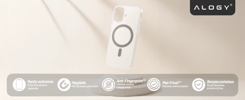 Kryt pre Apple iPhone 16 Pro Max Alogy MagSafe Hybrid Matte Case Matný kryt s ochranou šošovky čierny