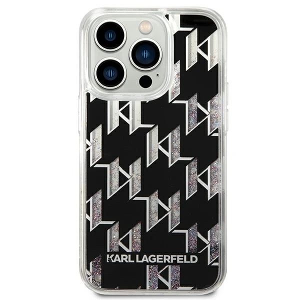 Чохол Etui Karl Lagerfeld KLHCP14XLMNMK для iPhone 14 Pro Max 6,7" Hardcase Liquid Glitter Monogram czarny/black