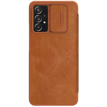 Kožené puzdro Nillkin Qin pre Samsung Galaxy A73 hnedé