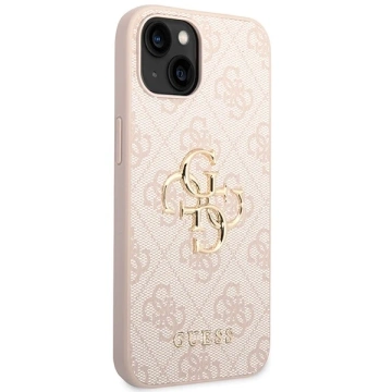 Guess GUHCP15S4GMGPI case for iPhone 15 6.1" pink/pink hardcase 4G Big Metal Logo