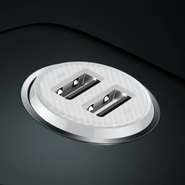 Baseus Grain Pro nabíjačka do auta 2x USB 4,8 A biela (CCALLP-02)