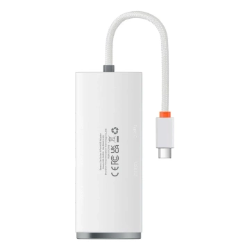 Baseus Lite Series HUB Adapter USB Typ C - 4x USB 3.0 25cm weiß (WKQX030302)
