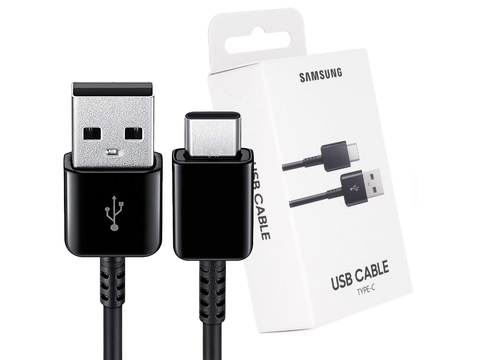 Original Samsung EP-DG930IBEGWW USB zu USB Type-C Kabel Schwarz