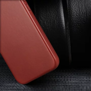 Чохол Dux Ducis Naples для iPhone 13 Pro Max leather cover (сумісний з MagSafe) червоний