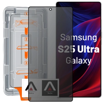 Szkło hartowane Prywatyzujące do Samsung Galaxy S25 Ultra ochronne szkiełko na ekran 9H Alogy Privacy EasyShield™️ z ramką montażową