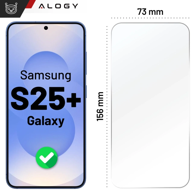 Tvrzené sklo pro Samsung Galaxy S25 Plus, ochranná fólie 9H Alogy Heavy Pro™️