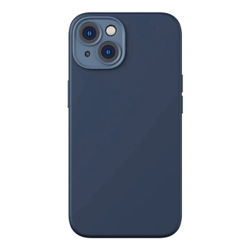 Захисний чохол Baseus Liquid Silica Protective Set Magnetic Case and Tempered Glass для iPhone 14 Plus (синій)