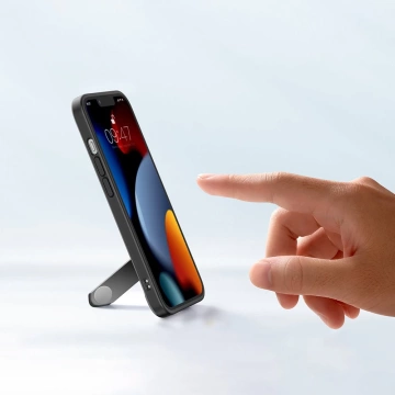 Ugreen Fusion Kickstand Case iPhone 13 Pro pevný kryt s gelovým rámem a stojánkem černý (90153)