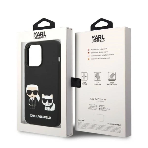 Karl Lagerfeld KLHMP14LSSKCK iPhone 14 Pro 6,1" hardcase czarny/black Liquid Silicone Karl