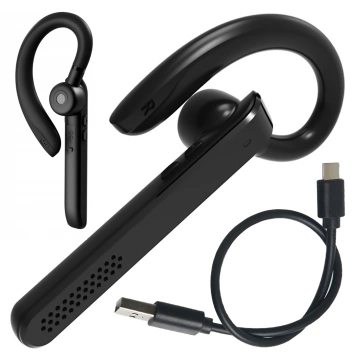 Alogy Earphone Bluetooth headset pre telefón, vodotesný IPX4, na hovory, čierny