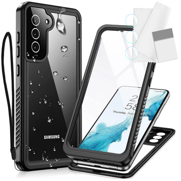 Vodotesné puzdro pre Samsung Galaxy S23 360 Alogy Armored Armor IP68 s lanyard Black