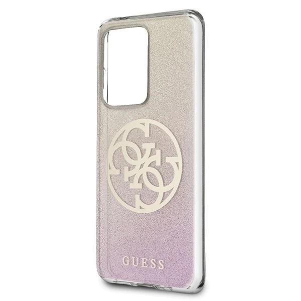 Жорсткий чохол Etui Guess GUHCS69PCUGLPGG до Galaxy S20 Ultra G988 Glitter Gradient 4G Circle