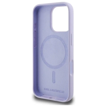 Karl Lagerfeld iPhone 16 Pro 6.3" Case Purple MagSafe Hardcase Silicone Karl
