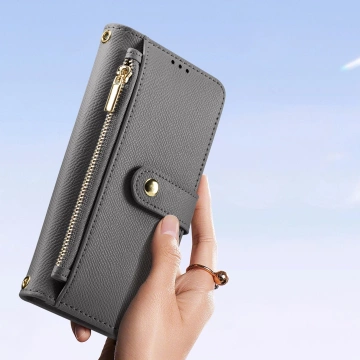 iPhone 15 Pro Dux Ducis Lawa Wallet Mag Leather Case Gray