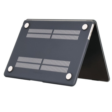 Alogy Hard Case for Apple Macbook Air 13 2022 M2 Matte Black Bag up to 15.6"