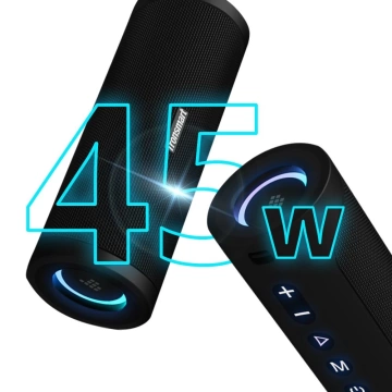 Tronsmart T6 Pro Tragbarer kabelloser Bluetooth 5.0-Lautsprecher 45 W LED-Hintergrundbeleuchtung Schwarz (448105)