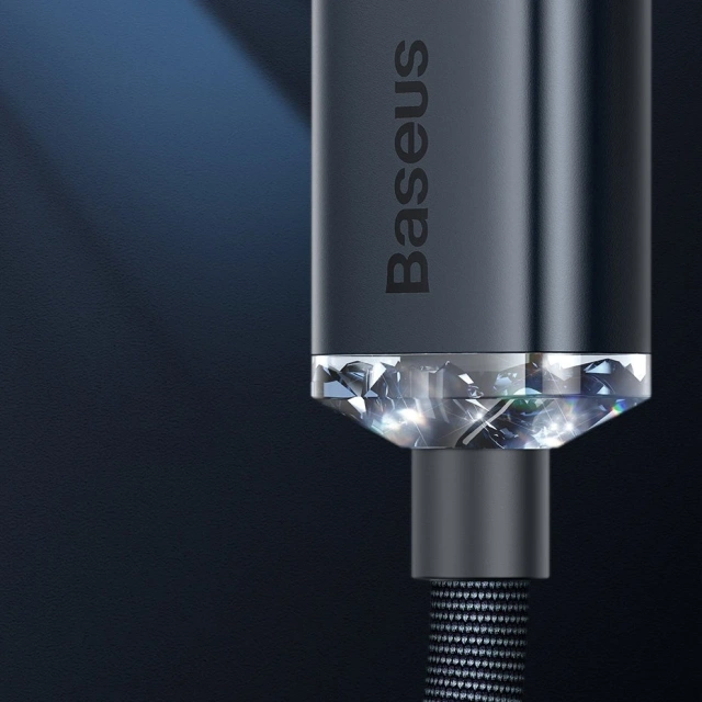Kábel Baseus Crystal Shine Series USB kábel pre rýchle nabíjanie a prenos dát USB Typ A - Lightning 2.4A 2m čierny (CAJY000101)