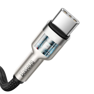 Kábel Baseus Cafule USB-C na USB-C, 100 W, 2 m (čierny)