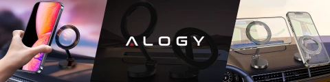 Držák do auta Alogy pro MagSafe Magnetický držák telefonu do palubní desky auta Černý