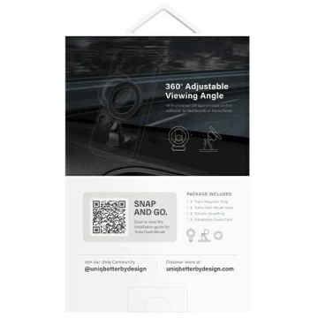Uchwyt Samochodowy UNIQ Trelix Car Magnetyczny na Deskę Czarny