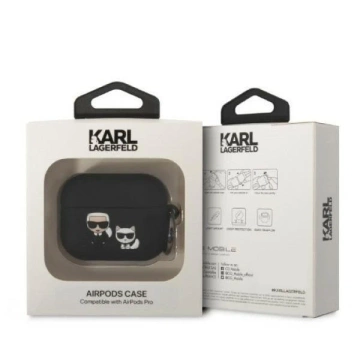 Etui ochronne na słuchawki Karl Lagerfeld do  AirPods Pro cover czarny/black Silicone Karl & Choupette
