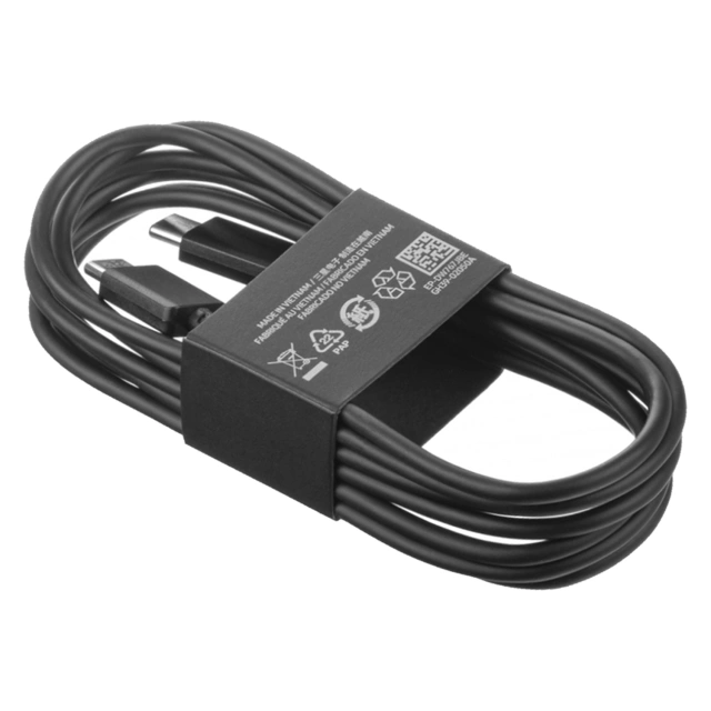 Originálny kábel Samsung USB-C na USB-C EP-DW767 na nabíjanie 1,8 m 3A 25W / 45W biely