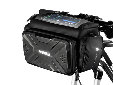 Case bag bicycle pannier bicycle holder Wildman Bag GS6 4l 7 inches Black