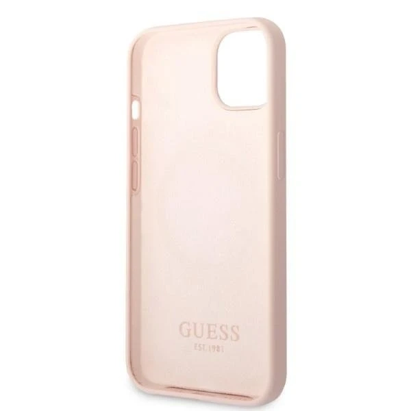 Etui Guess GUHMP13MSBPLP для Apple iPhone 13 6,1" różowy/рожевий жорсткий чохол Силіконова пластина з логотипом MagSafe