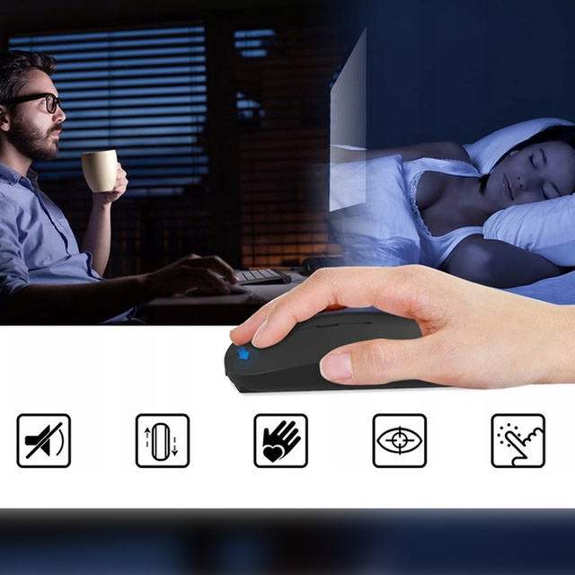 Клавіатура Миша Набір бездротова миша для ноутбука Bluetooth AN-030 Silent Slim Black