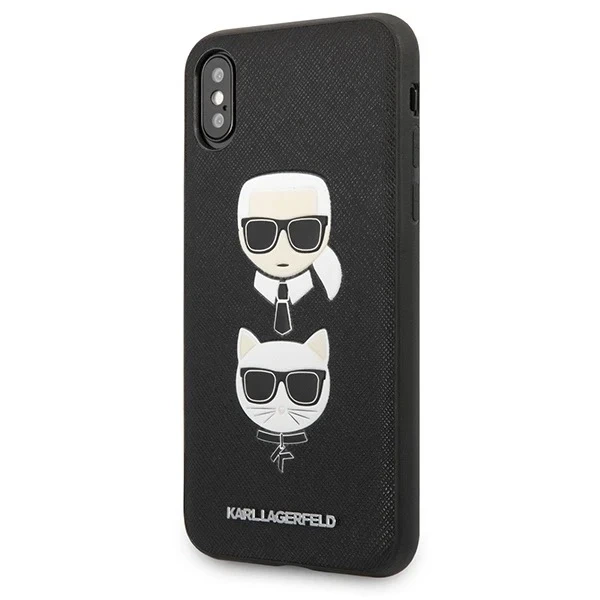 Etui Karl Lagerfeld KLHCPXSAKICKCBK für Apple iPhone X/XS Hardcase Saffiano Karl
